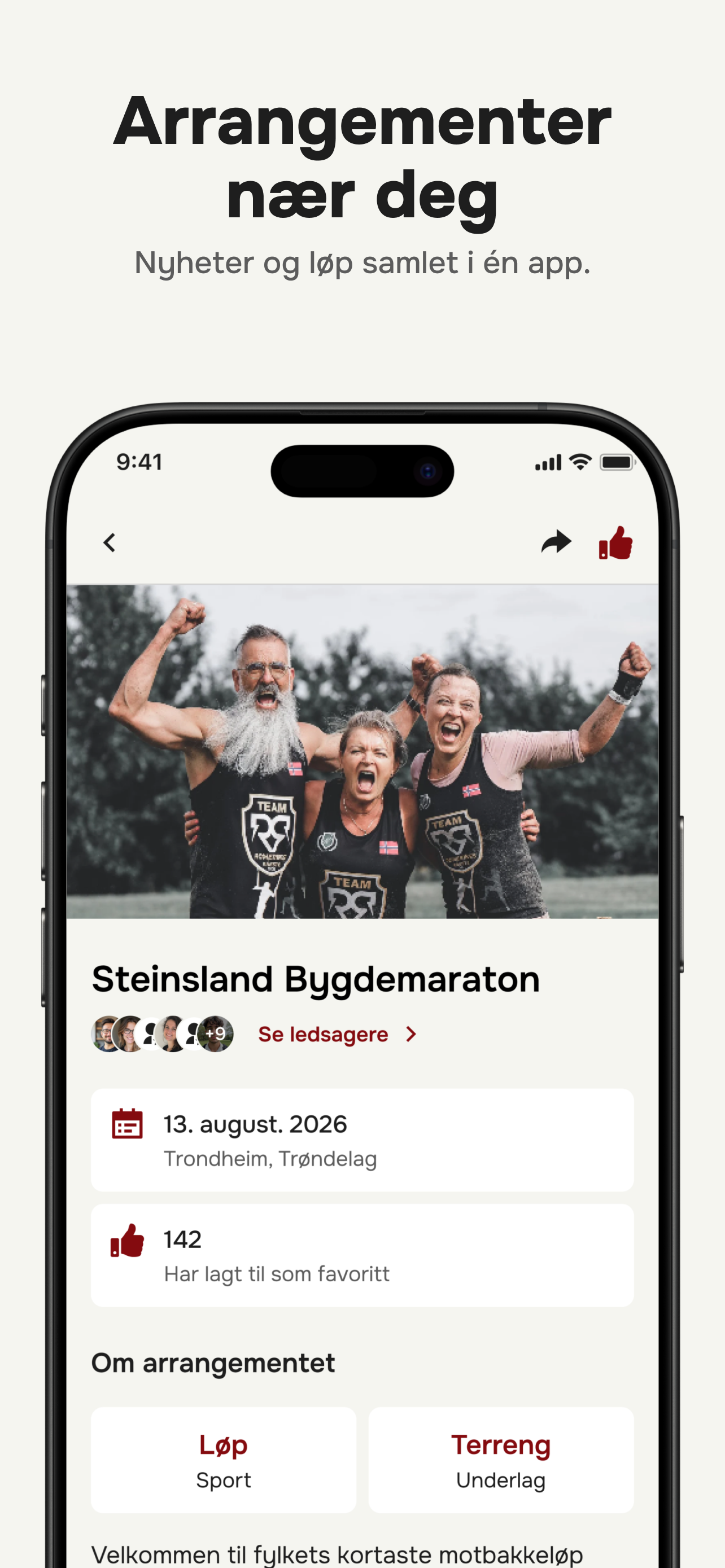 Kondis, terminliste & ledsager
