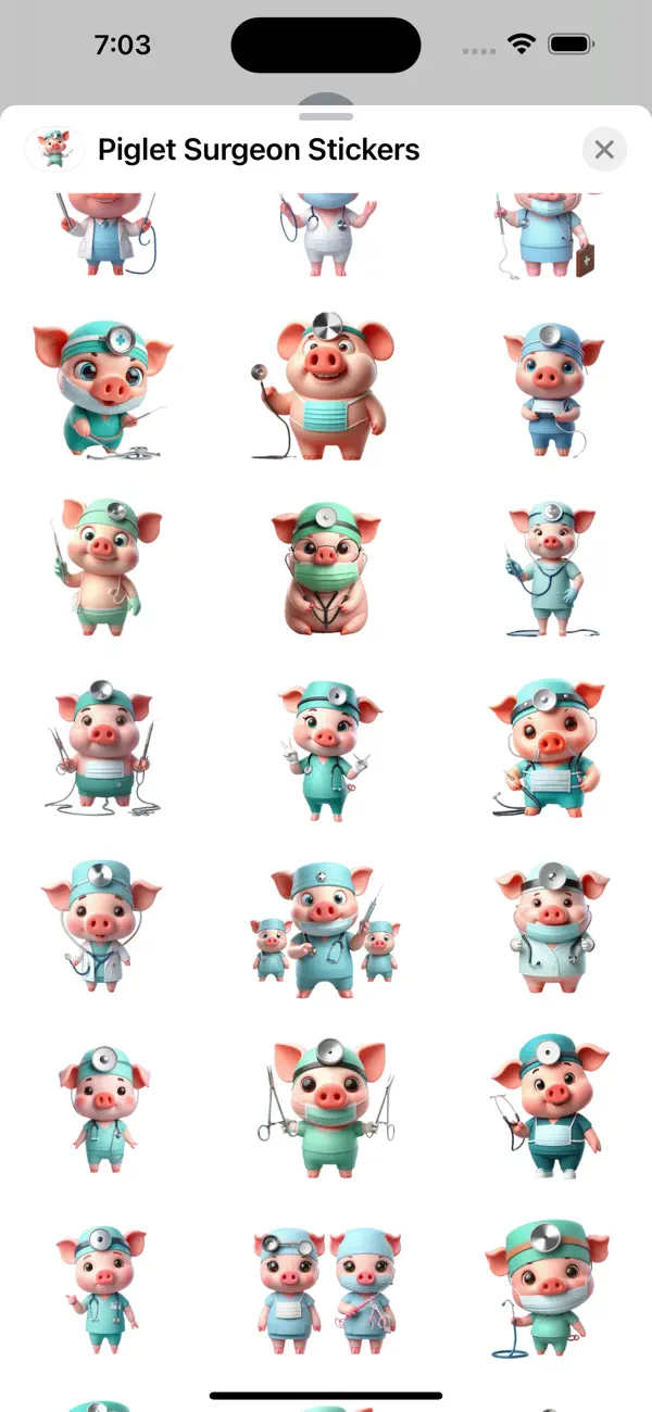 Screenshot #2 pour Piglet Surgeon Stickers