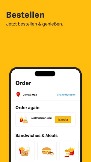 Screenshot von McDonald's auf dem iPhone 3
