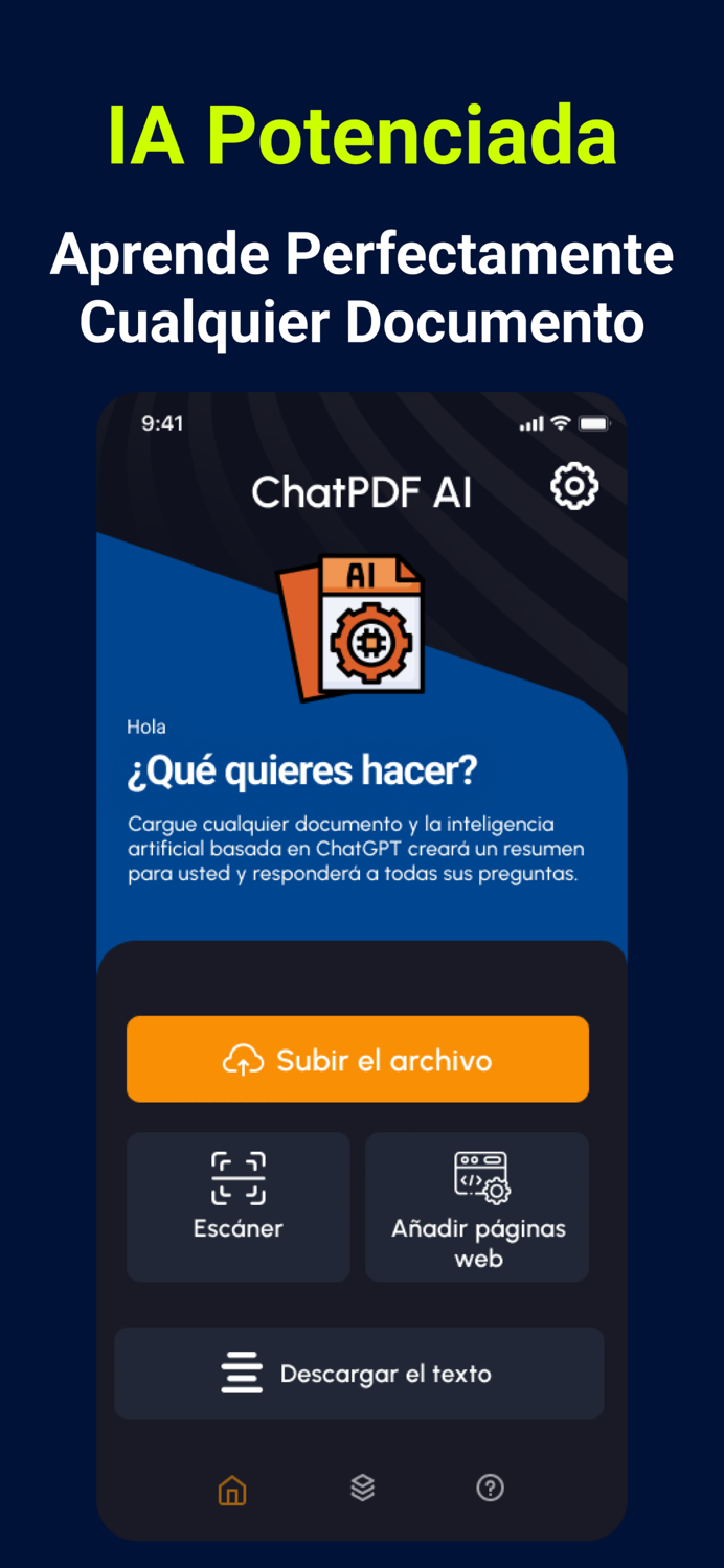 ChatPDF AI Escanear y Resumir