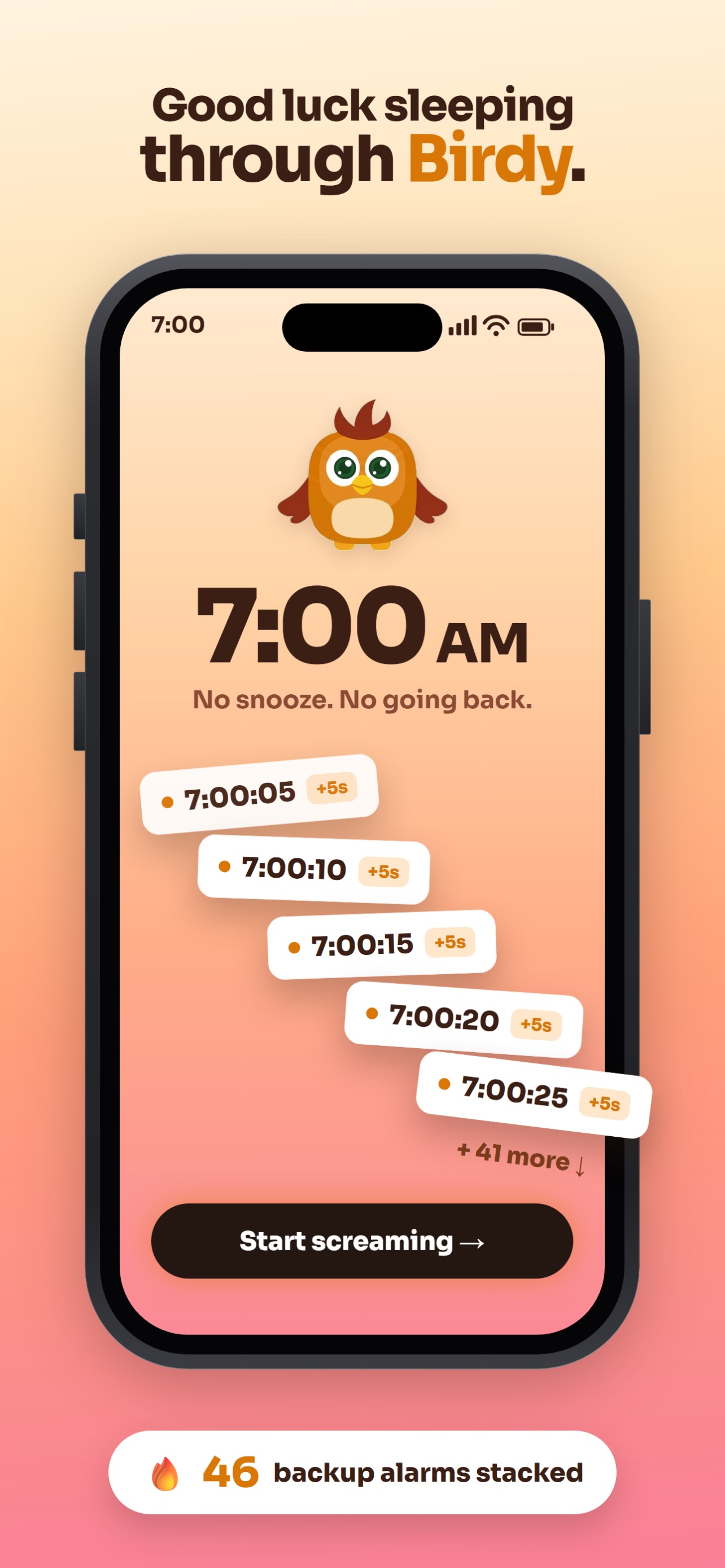 Screenshot 1 of Birdy: Wake Up Alarm Clock