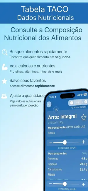 Tabela TACO Dados Nutricionais screenshot 1