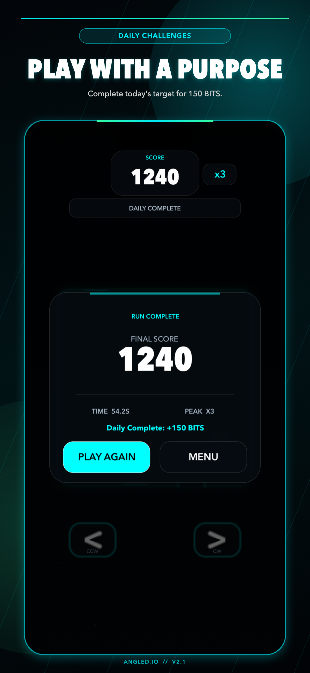 Angled.io: Neon Reflex Arcade screenshot 5