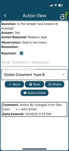 AuditForm Resolutions screenshot