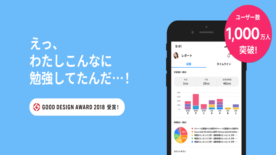 #1. Studyplus - Record study (iOS) De: Studyplus Inc.