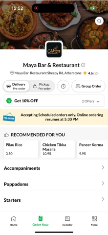 Maya Bar & Restaurant iPhone screenshot