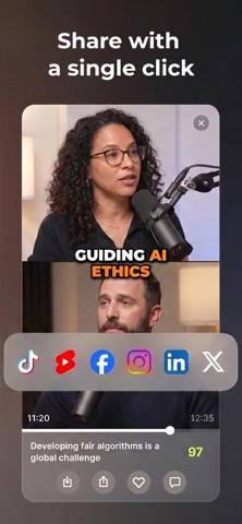 Reel Zap - AI  video clipping iPhone screenshot