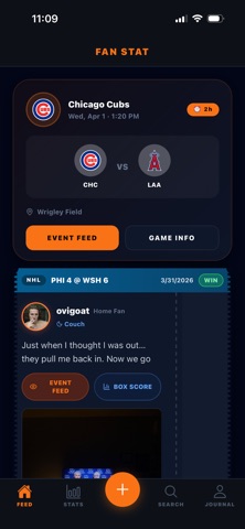 Fan Stat: Your Sports Journey iPhone screenshot