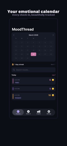 MoodThread - Mood Journal screenshot