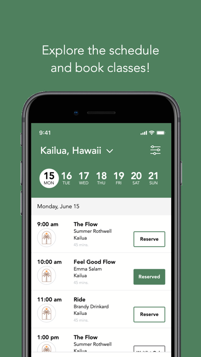 Yoga Under the Palms iPhone screenshot 3 - Health & Fitness app