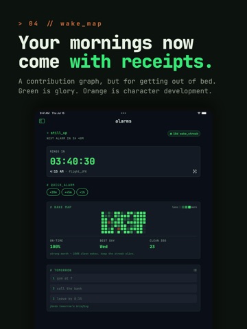 AI Mission Alarm Clock : ROUSE iPad screenshot