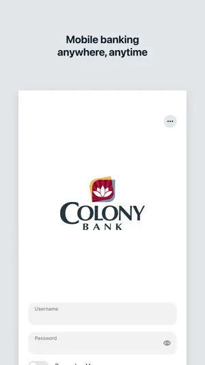 Colony Bank Mobile Banking screenshot 1