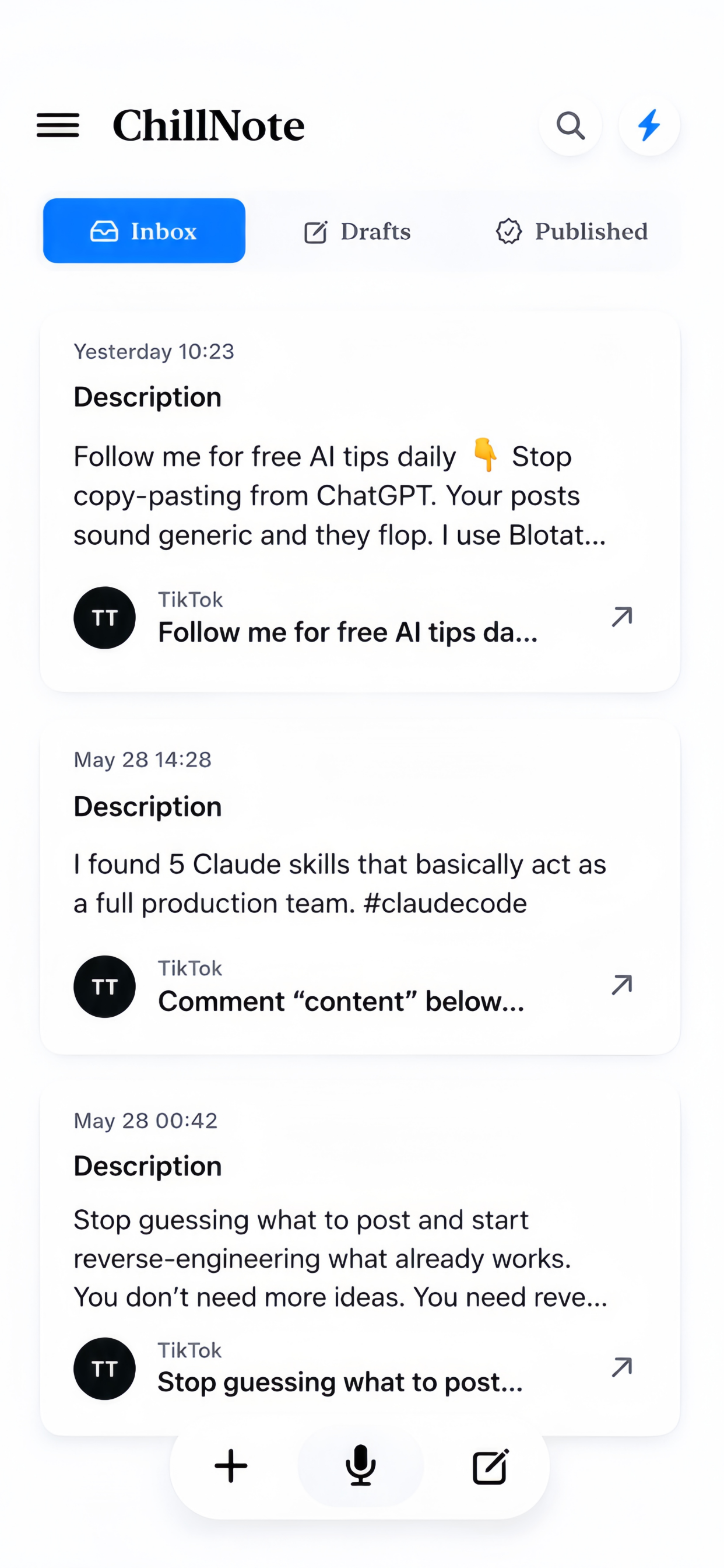ChillNote: AI Content Notes