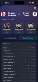 Baseball League Live Scores screenshot
