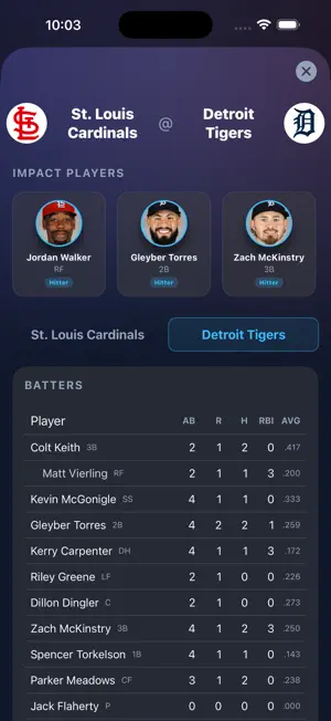 Baseball League Live Scores screenshot 2