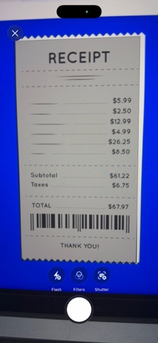Receipt Scanner & Expense Plan screenshot