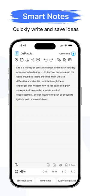 OziPad.io: Encrypt Notes Fast screenshot 1