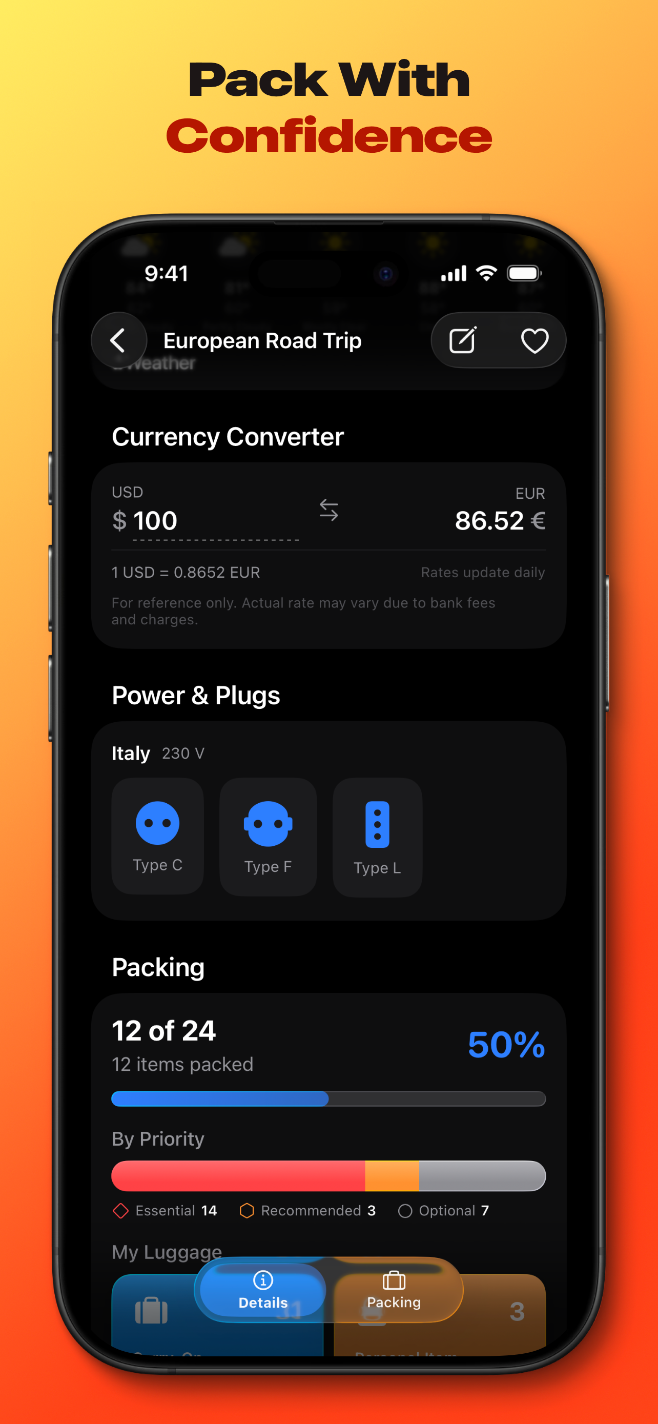 journeybot: trip packing list screenshot 5