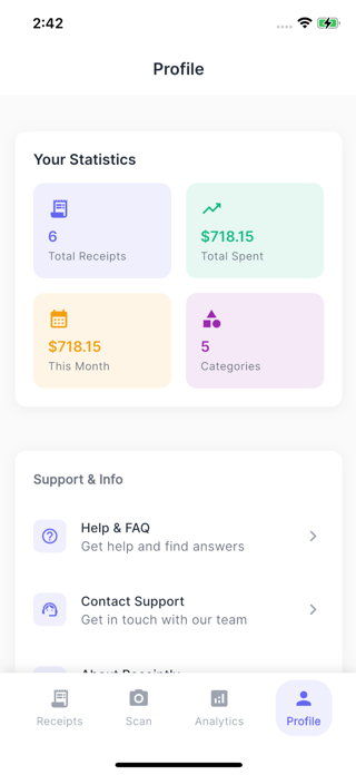 Receiptly - Expense Tracker Screenshot 5 of 6