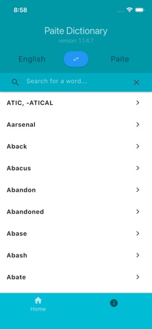 Paite English Dictionary screenshot