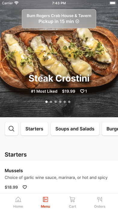 Bum Rogers Crab House & Tavern iPhone screenshot 2 - Food & Drink app