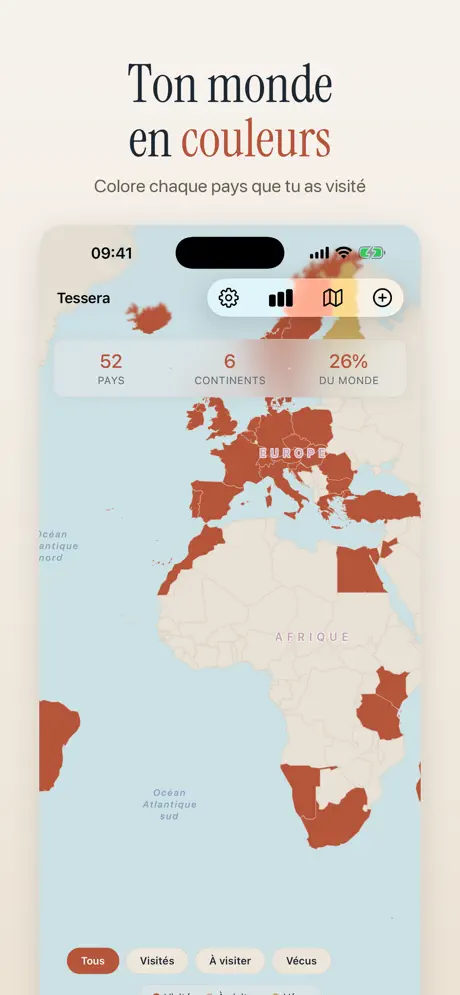 Tessera Carte de Voyage — capture d'écran iPhone 1