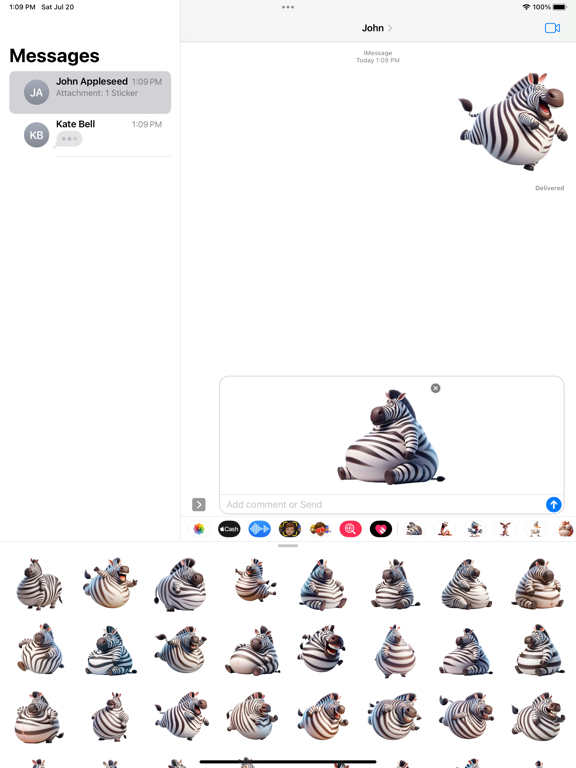 Screenshot #5 pour Fat Zebra Stickers