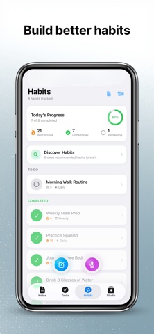 NoteOS: Voice Notes & Tasks iPhone screenshot