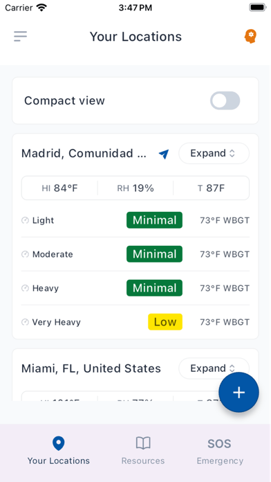 AIHA Heat Stress App Screenshot