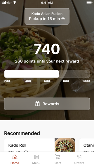 Kado Asian Fusion iPhone screenshot 1 - Food & Drink app