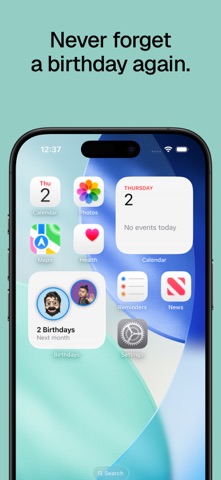 Birthdays - Never forget one screenshot