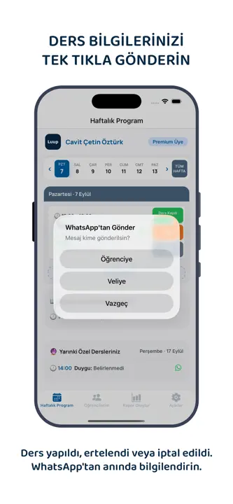 Luup: Özel Ders Takip Sistemi screenshot 4