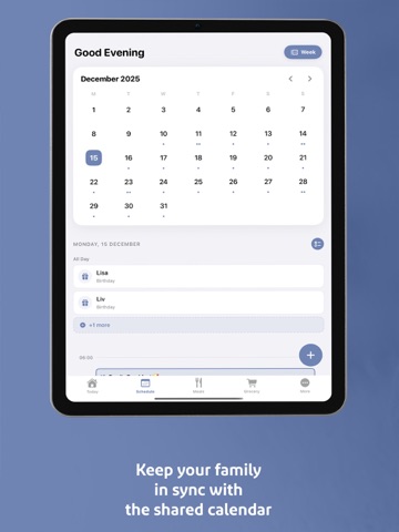 MomPlan: Familieplanner iPad screenshot 4