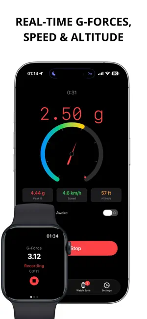 PeakG - G-Force & Motion Meter screenshot 1