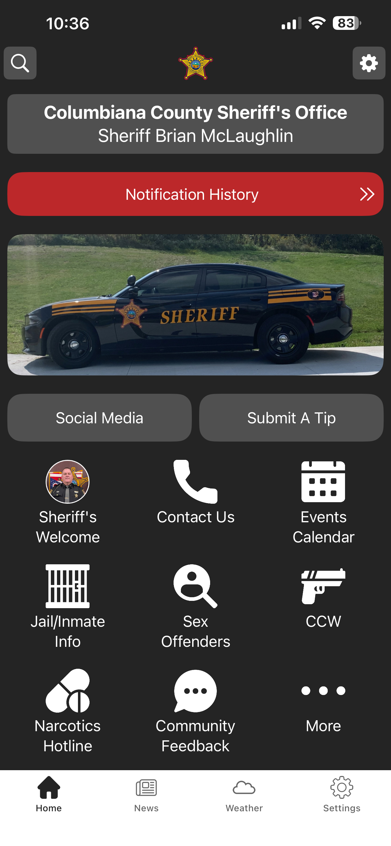 Columbiana County Sheriff OH