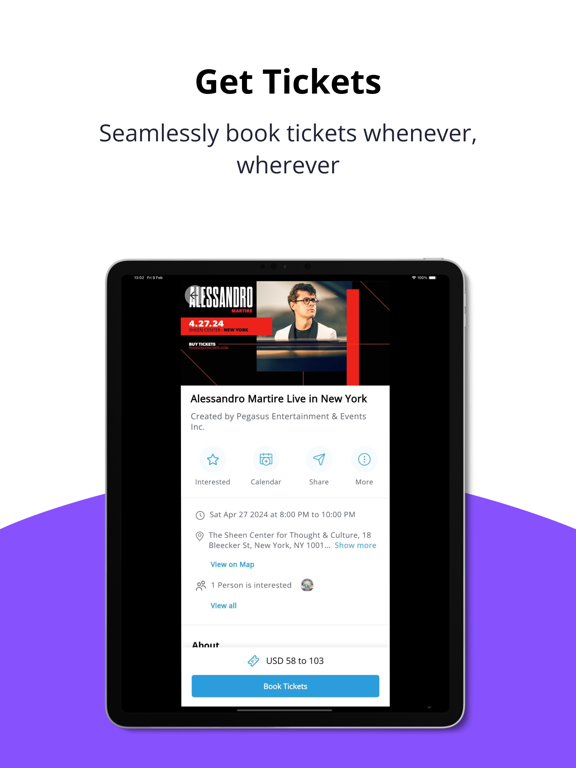 AllEvents - Discover Events iPad screenshot 4 - Entertainment app