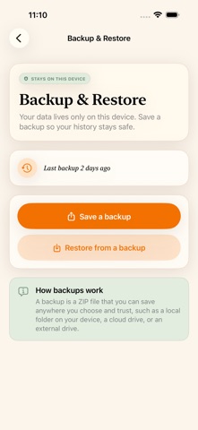 MoleJournal screenshot