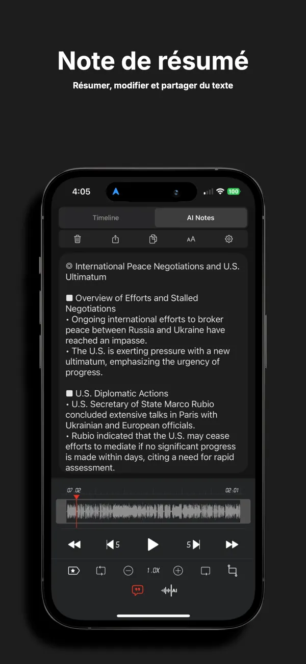 Screenshot #3 pour Enregistreur vocal - SoundNote