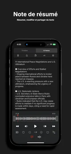 Capture d'écran de Enregistreur Vocal - SoundNote sur iPhone 3
