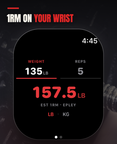 MaxRep: 1RM Calculator