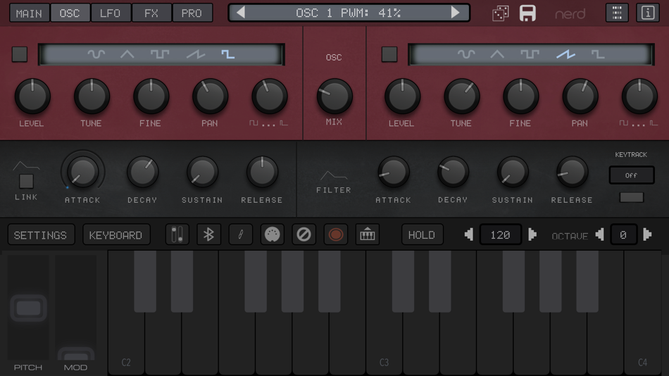 #8. NERD Synth A2x (iOS) Podle: AudioKit Pro