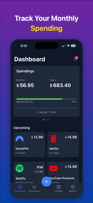 Moon - Subscription Manager Screenshot 1 of 4