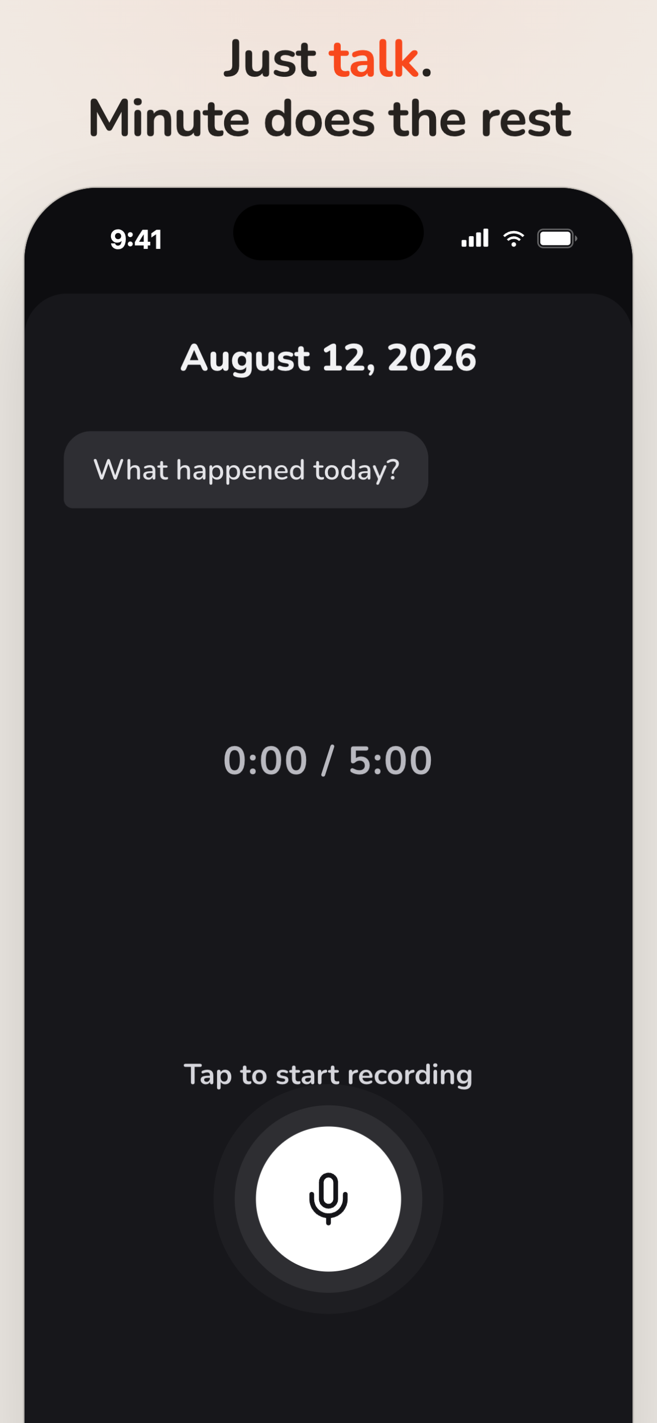 Minute - Audio Journal screenshot 2