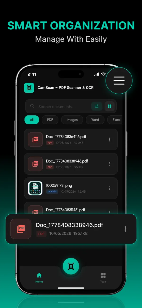 Screenshot #1 pour CamScan - PDF & OCR Scanner