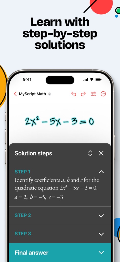 MyScript Math: calcula y traza - App de Educación | MWM