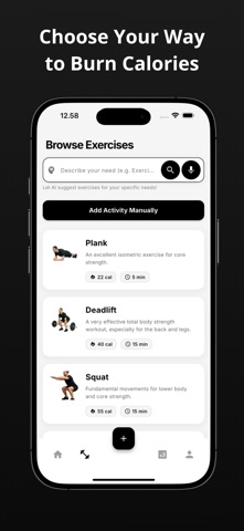 Body Goals : Calorie & Workout iPhone screenshot