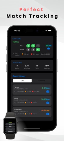 T-Score Tracker: Tennis Watch screenshot