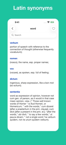 Latin synonym handbook Screenshot 4 of 10
