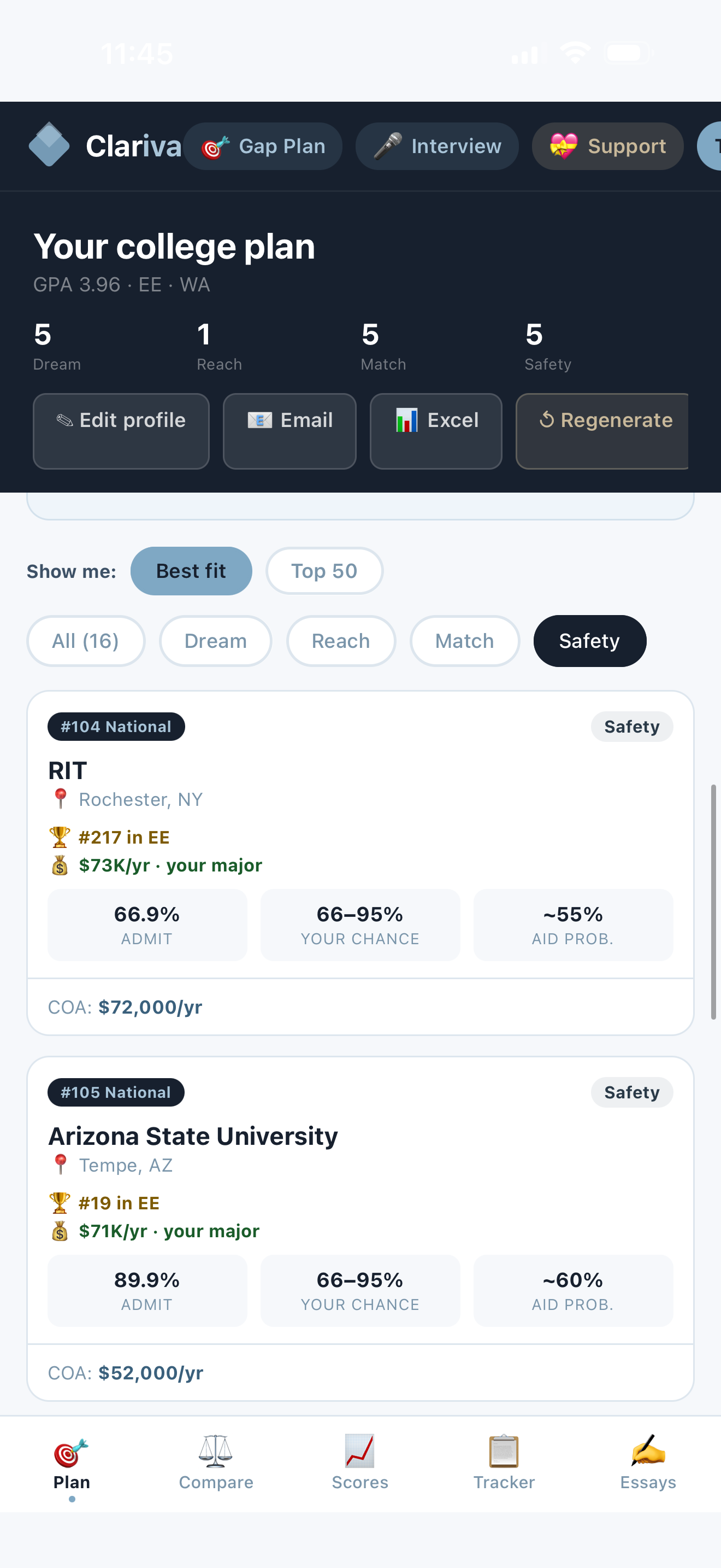 Clariva:College Planning