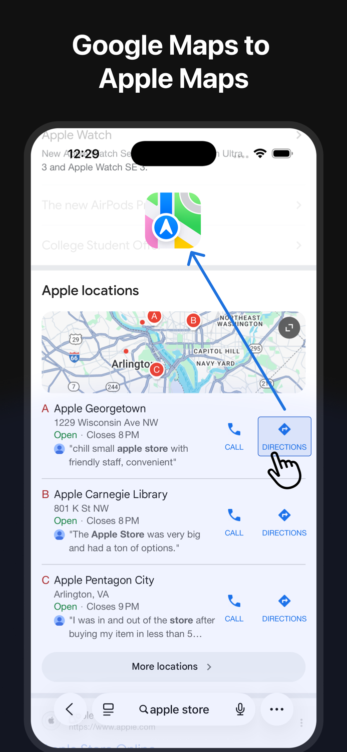 Maps Switcher for Safari